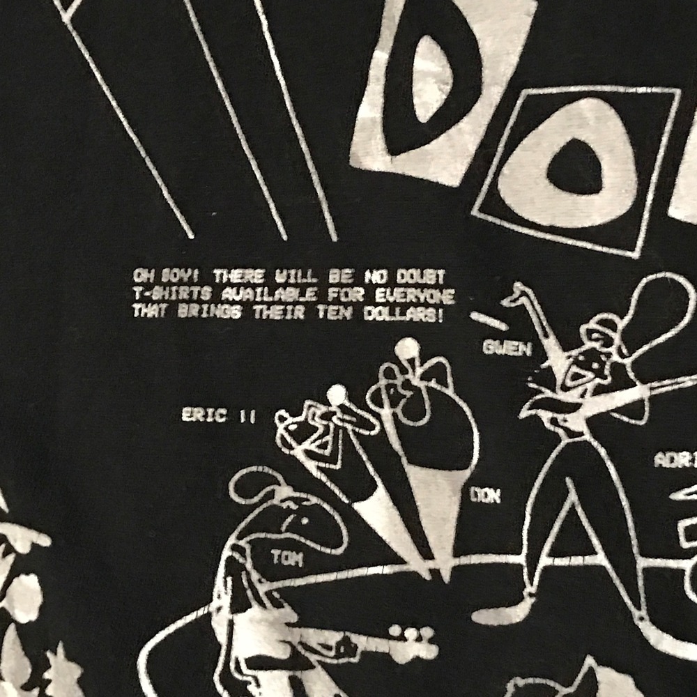 No Doubt Band T-Shirt Mens Large Black Graphic Logo Short Sleeve Cotton Tee - Picture 4 of 8